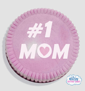 Number 1 Mom Cotton Candy Cake