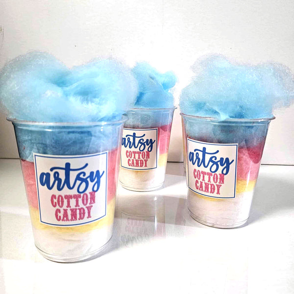 Rainbow 4 color Cotton Candy Tub, Rainbow Birthday tubs, Unicorn theme party, Floss Candy, vegan gluten dairy free, unique dessert